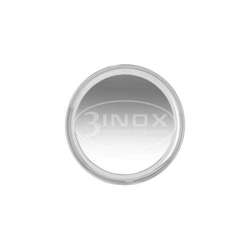 288704 Round Tray 355mm Stainless Steel 3Inox Professional Catering Equipment Australia