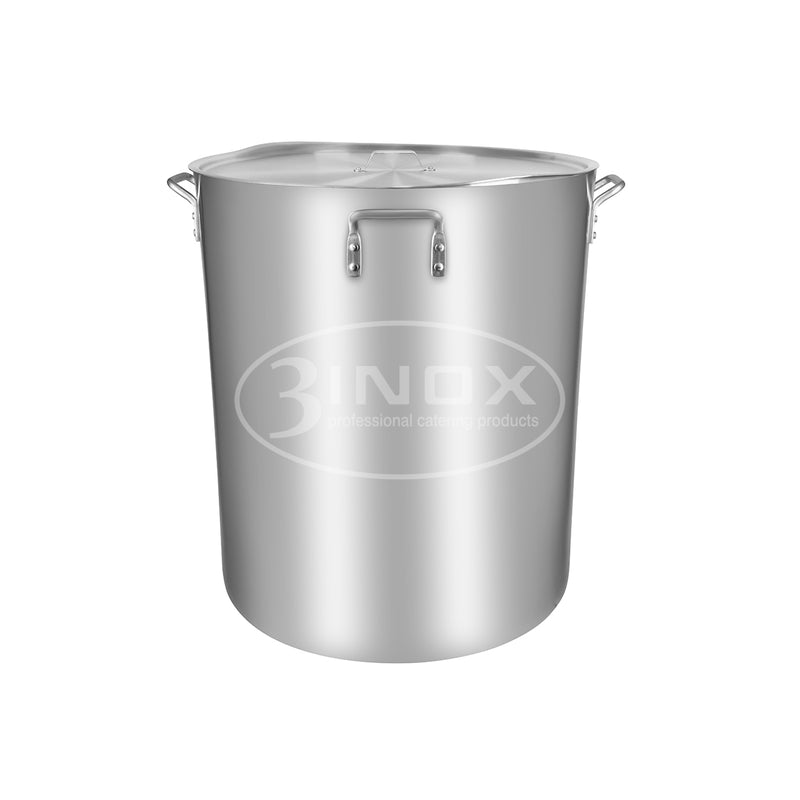 523399 Stockpot with Lid 200Lt Aluminium 3Inox Professional Catering Equipment Australia