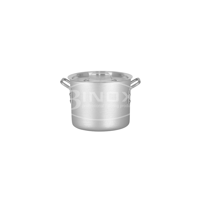 523404 Stockpot with Lid 8Lt Aluminium 3Inox Professional Catering Equipment Australia