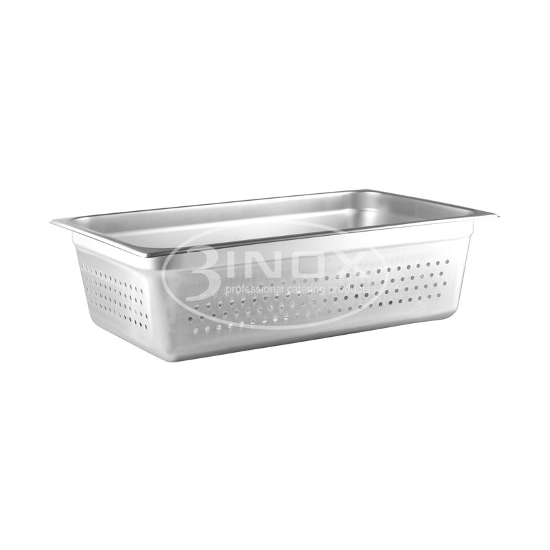 523274 1/1 Size Perforated Gastronorm Steam Pan Stainless Steel 530x325x150mm 3Inox Professional Catering Equipment Australia