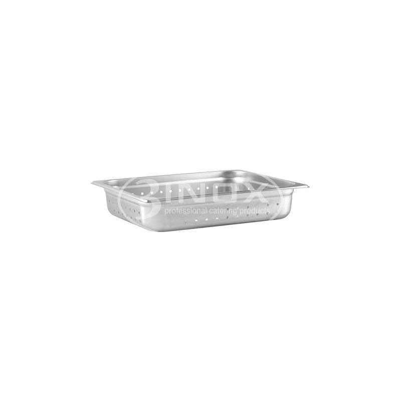 523276 1/2 Size Perforated Gastronorm Steam Pan Stainless Steel 325x265x65mm 3Inox Professional Catering Equipment Australia