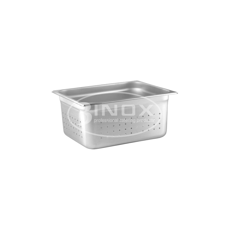 523278 1/2 Size Perforated Gastronorm Steam Pan Stainless Steel 325x265x150mm 3Inox Professional Catering Equipment Australia