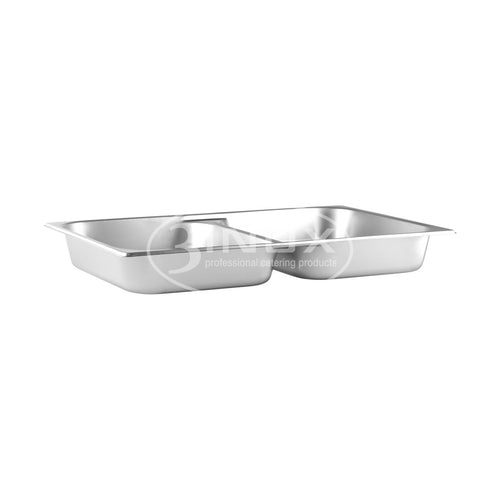 523281 1/1 Size Divided Compartment Gastronorm Steam Pan Stainless Steel 530x325x65mm 3Inox Professional Catering Equipment Australia